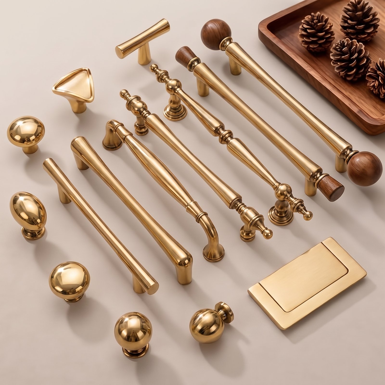 Solid Brass Pull Bar Handles